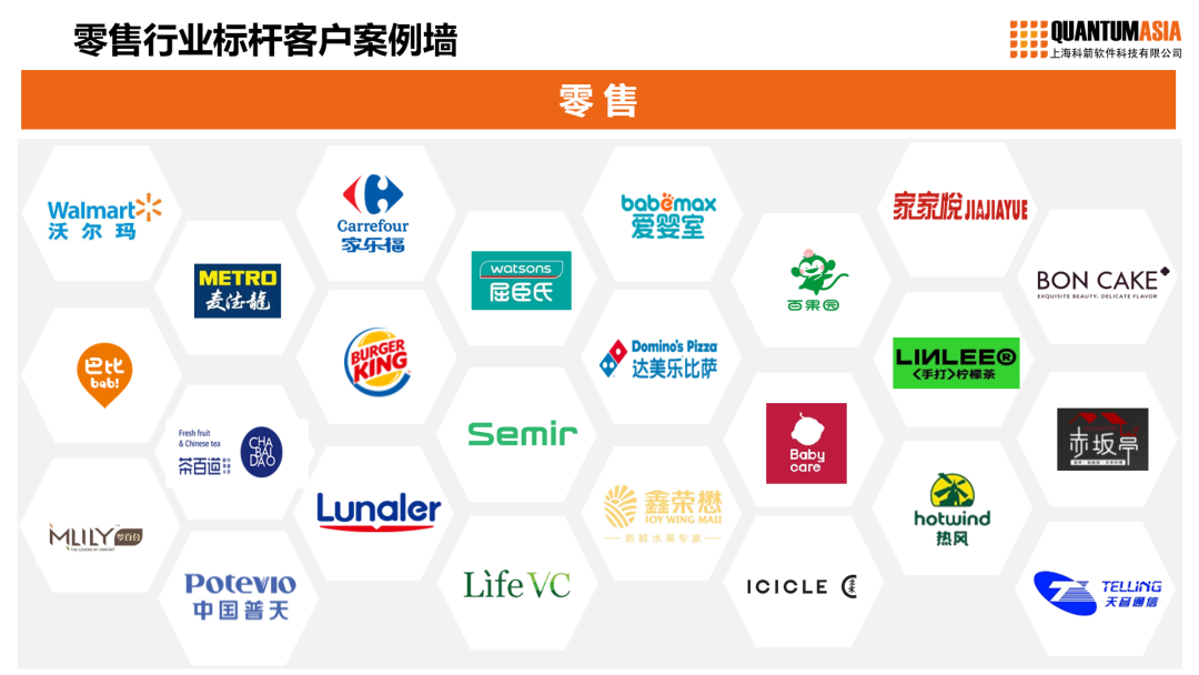 零售行業標桿客戶案例墻